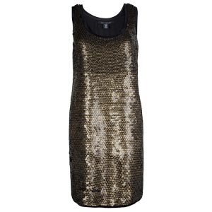 Diane von Furstenberg Gold Sequin Embellished Sleeveless Chika Dress M, Dresses - Luxury Closet catalog