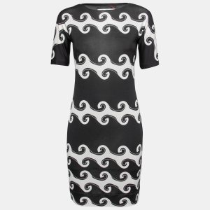 Diane Von Furstenberg Monochrome Wave Print Silk Knit Cyrani Dress M, Dresses - Luxury Closet catalog