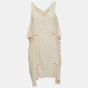 Diane Von Furstenberg Cream Jersey Draped Milton Mini Dress XS, Dresses - Luxury Closet catalog