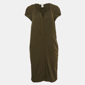 Diane Von Furstenberg Olive Green Stretch Knit Luisa Mini Dress S, Dresses - Luxury Closet catalog