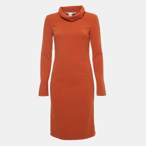 Diane Von Furstenberg Brown Crepe Cowl Neck Short Dress S, Dresses - Luxury Closet catalog