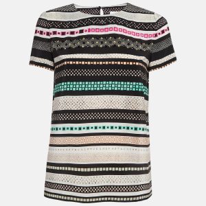 Diane Von Furstenberg Multicolor Print and Studded Silk Top XS, Shirts & Tops - Luxury Closet catalog