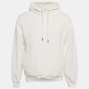 Dior Homme White Oblique Cotton Terry Hoodie M, Sweaters & Cardigans - Luxury Closet catalog