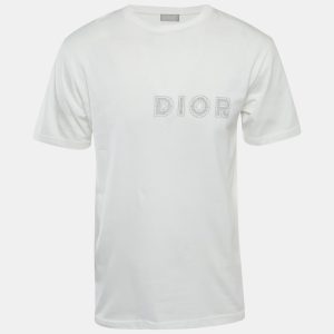 Dior Homme White Cotton Logo Printed Crew Neck T-Shirt S, Shirts & Tops - Luxury Closet catalog