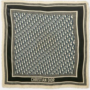 Christian Dior Navy Blue Oblique Silk Diortwin Square Scarf, Scarves & Shawls - Luxury Closet catalog