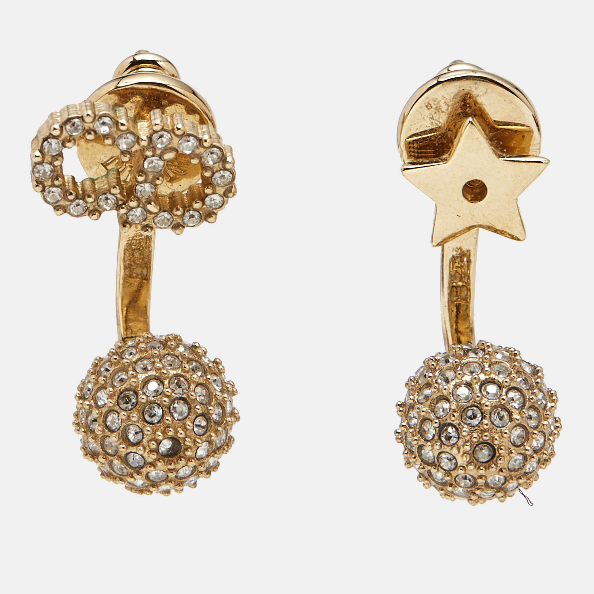 Dior CD La Petite Crystal Star Gold Tone Tribal Earrings, Jewelry - Luxury Closet catalog