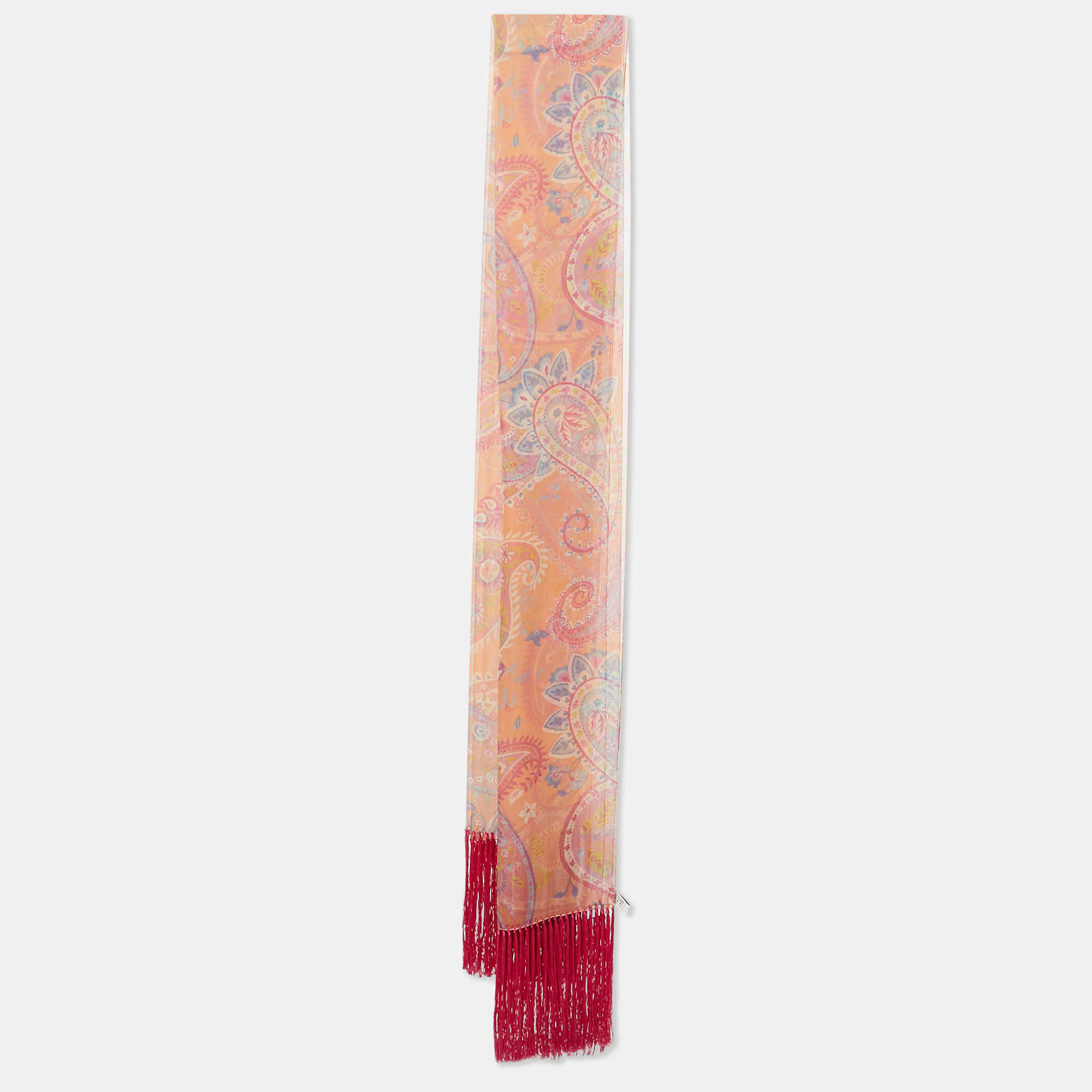 Dior Pink Paisley Print Silk Fringed Stole, Scarves & Shawls - Luxury Closet catalog
