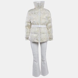 Christian Dior Cream Lurex Jacquard and Gabardine Ski Jacket and Pants Set S, Suits - Luxury Closet catalog