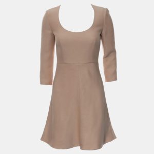 Dior Nude Wool and Silk U-Neck Mini Dress IT Women 38, Clothing - Luxury Closet catalog