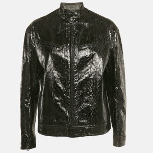 Christian Dior Black Snake Leather Zip-Up Jacket S, Coats & Jackets - Luxury Closet catalog