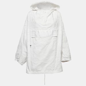 Christian Dior White Textured Tafetta Hooded Oversized Sweatshirt S, Coats & Jackets - Luxury Closet catalog