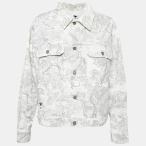 Christian Dior White Toile de Jouy Dioriviera Printed Denim Jacket M, Coats & Jackets - Luxury Closet catalog