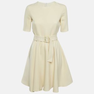 Christian Dior Cream Wool Flared Short Dress M, Dresses - Luxury Closet catalog