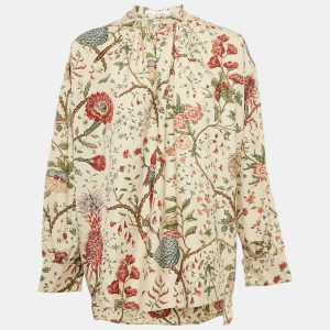 Dior Beige Floral Print Cotton Long Blouse M, Shirts & Tops - Luxury Closet catalog