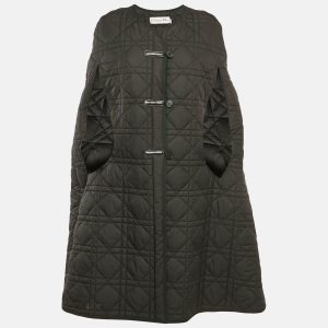 Christian Dior Black Technical Taffeta Oversized Macrocannage Cape S, Coats & Jackets - Luxury Closet catalog