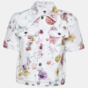 Christian Dior White Floral Printed Denim Button Jacket S, Coats & Jackets - Luxury Closet catalog
