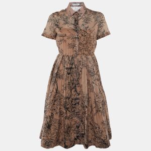 Christian Dior Pink Toile De Jouy Print Cotton Midi Shirt Dress S, Dresses - Luxury Closet catalog