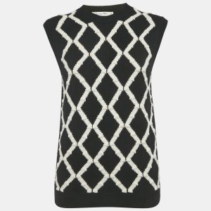 Christian Dior Black Patterned Cashmere Sweater Vest M, Sweaters & Cardigans - Luxury Closet catalog