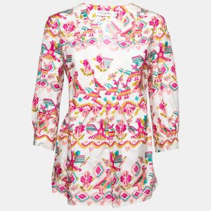 Dior Pink Printed Silk Peplum Blouse L, Shirts & Tops - Luxury Closet catalog