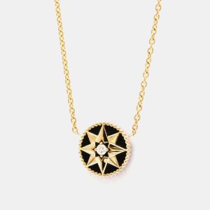 Christian Dior Rose des Vents18K  Pink Gold Diamond Onyx Pendant Necklace, Necklaces - Luxury Closet catalog