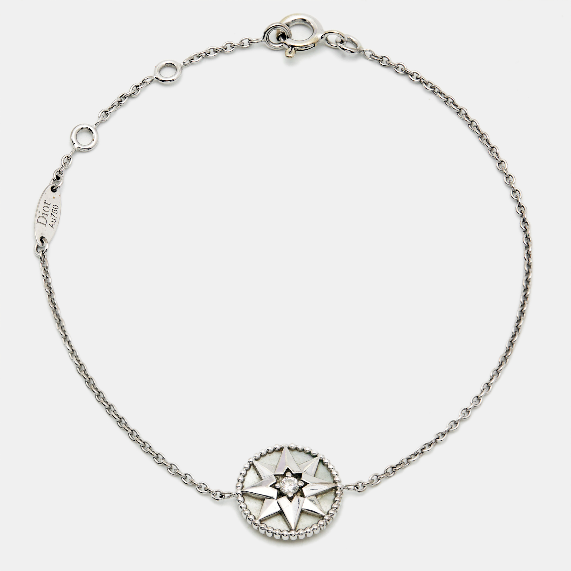Dior Rose Des Vents Mother of Pearl Diamond 18k White Gold Bracelet, Bracelets - Luxury Closet catalog