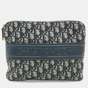 Dior Green Oblique Canvas Pouch Bag, Clutches & Special Occasion Bags - Luxury Closet catalog