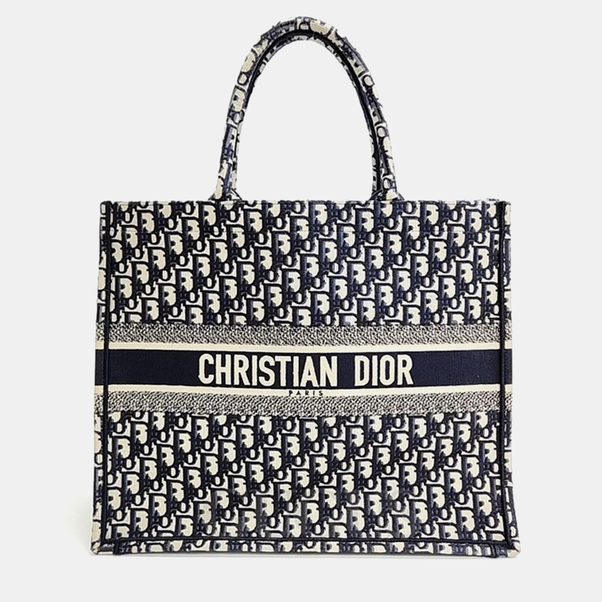 Christian Dior Navy Blue Canvas Oblique Book Tote 42 Bag, Tote Handbags - Luxury Closet catalog