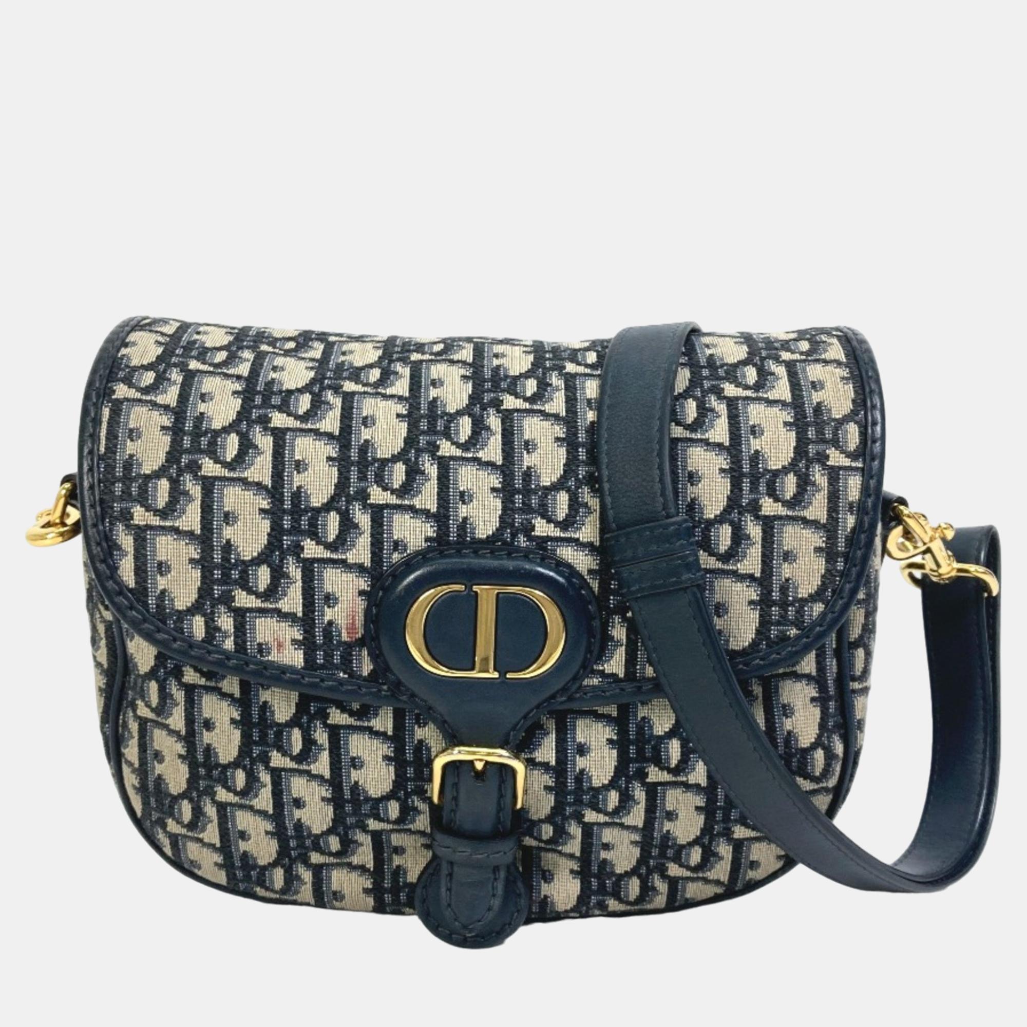 Dior Navy Blue Oblique Canvas Medium Bobby Shoulder Bag, Shoulder Bags - Luxury Closet catalog