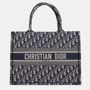 Christian Dior Navy Blue/ Off White Medium Oblique Book Tote Bag, Tote Handbags - Luxury Closet catalog