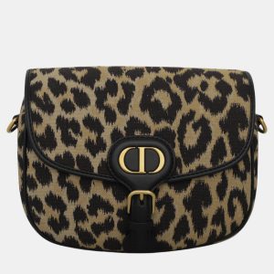 Dior Black, Beige Canvas Leopard Bobby Bag, Shoulder Bags - Luxury Closet catalog