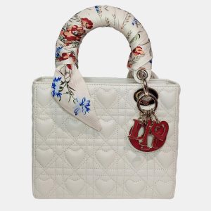 Christian Dior White Dioramour My ABCDior Lady Dior Bag, Tote Handbags - Luxury Closet catalog