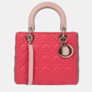 Christian Dior Pink Lambskin Lady Dior Cannage Handbag, Tote Handbags - Luxury Closet catalog
