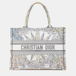 Christian Dior White Multicolor Jacquard Dior Reve D'Anfini Book Tote Bag, Tote Handbags - Luxury Closet catalog