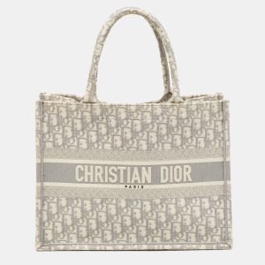 Dior Grey Oblique Embroidered Canvas Medium Book Tote, Tote Handbags - Luxury Closet catalog