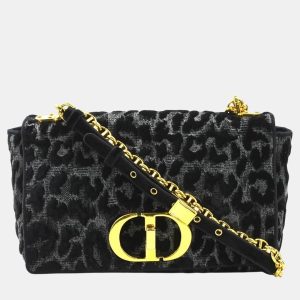 Dior Black/Grey Velvet and Canvas   Shoulder Bag, Shoulder Bags - Luxury Closet catalog