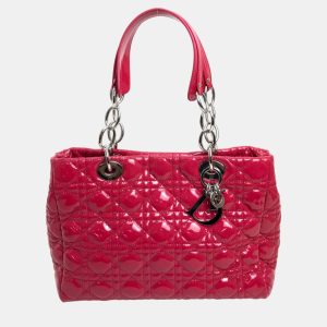 Dior Pink  Leather Lady Dior Tote Bag, Tote Handbags - Luxury Closet catalog