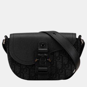 Dior Black Canvas Leather Trotter Saddle Shoulder Bag, Shoulder Bags - Luxury Closet catalog