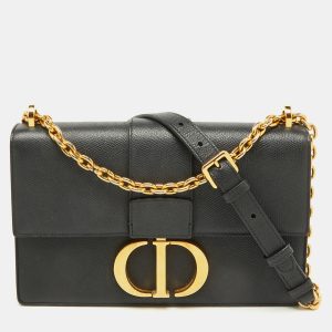 Dior Dark Grey Leather Small 30 Montaigne Flap Shoulder Bag, Shoulder Bags - Luxury Closet catalog