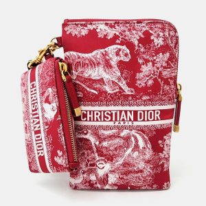 Dior Red Canvas Travel Multifunctional Pouch, Clutches & Special Occasion Bags - Luxury Closet catalog