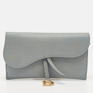 Dior Light Blue Leather Saddle Pouch, Wallets & Money Clips - Luxury Closet catalog