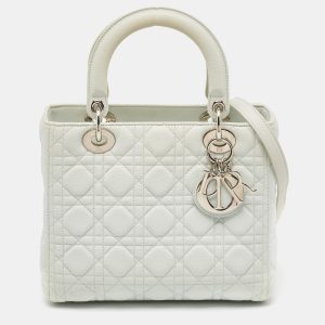 Dior Mint Green Cannage Leather Medium Lady Dior Tote, Tote Handbags - Luxury Closet catalog