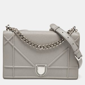 Dior Grey Leather Medium Diorama Flap Shoulder Bag, Shoulder Bags - Luxury Closet catalog