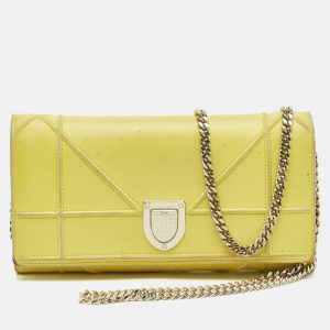 Dior Yellow Leather Diorama Wallet on Chain, Wallets & Money Clips - Luxury Closet catalog