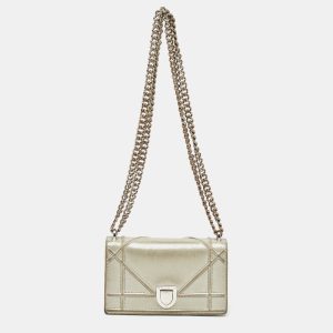 Dior Silver Shimmer Leather Mini Diorama Flap Bag, Shoulder Bags - Luxury Closet catalog