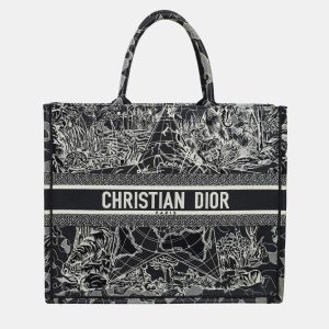 Christian Dior Canvas Embroidered Large Around The World Book Tote, Tote Handbags - Luxury Closet catalog