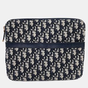 Dior Blue Fabric Oblique Travel Kit Pouch Bag, Handbags - Luxury Closet catalog