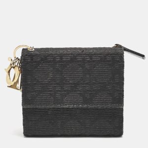 Dior Black Oblique Canvas Lady Dior Trifold Wallet, Wallets & Money Clips - Luxury Closet catalog