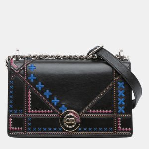 Dior Black Medium Calfskin Stitch Diorama Flap Bag, Shoulder Bags - Luxury Closet catalog