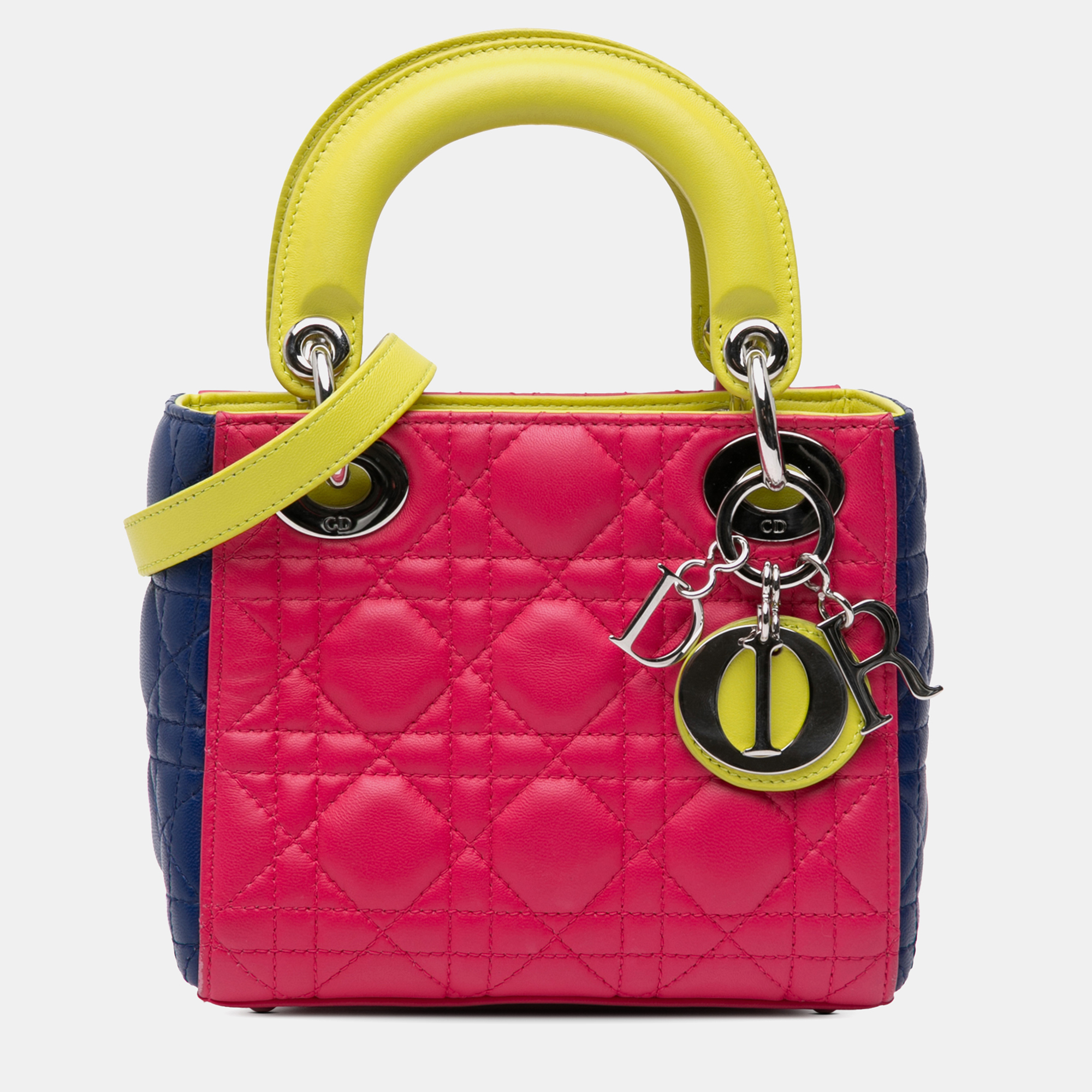 Dior Tricolor Lambskin Cannage Mini Lady Dior Tote Bag, Tote Handbags - Luxury Closet catalog