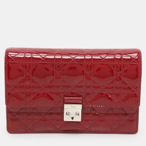 Dior Red Patent Leather Miss Dior Wallet On Chain Pouch, Wallets & Money Clips - Luxury Closet catalog